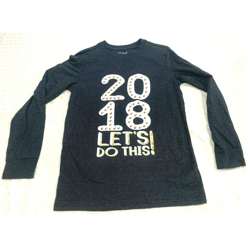 CAT JACK LETS DO THIS 2018 BOYS GIRLS SHIRT SIZE L 12/14